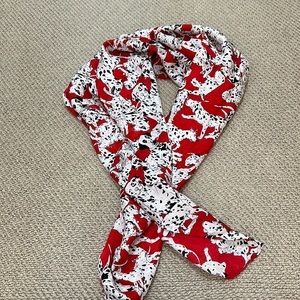 Vintage Nicole Miller oversized silk Dalmatian print scarf